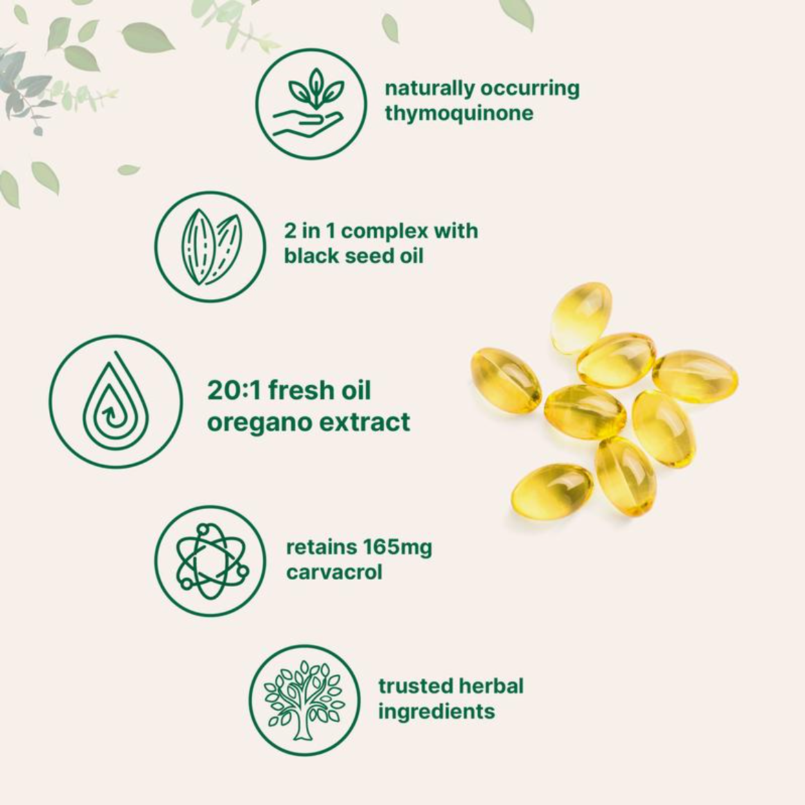 Oil of Oregano + Black Seed Oil Capsules