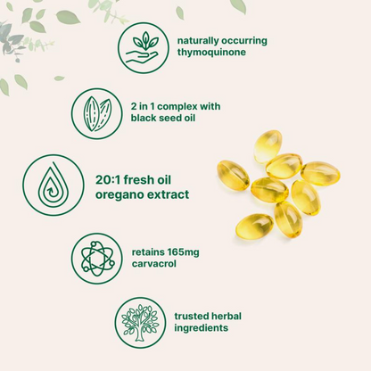 Oil of Oregano + Black Seed Oil Capsules